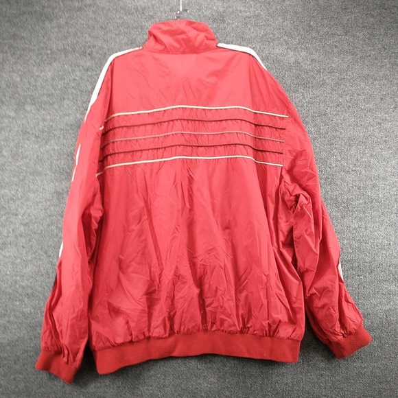 Lot29 Premium Wear Men's Full Zip Windbreaker Jacket Red XXXL Chest Striped - Picture 9 of 16